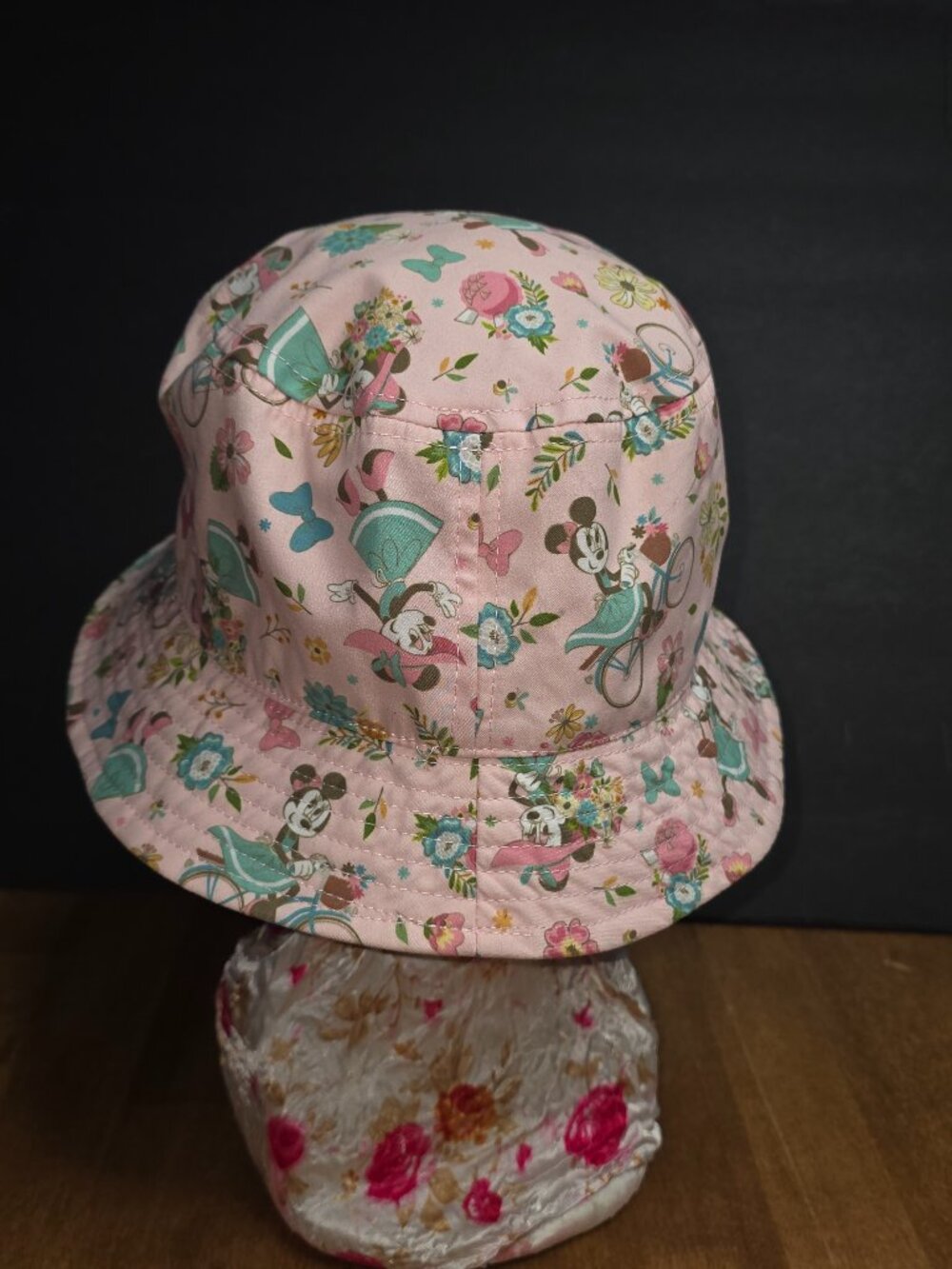 Disney Pink Floral Minnie Mouse Bucket Hat